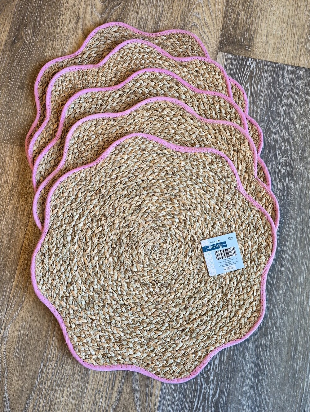 5 Pink Edged Placemats